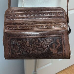 Aztec Handtooled Vintage Leather Bag